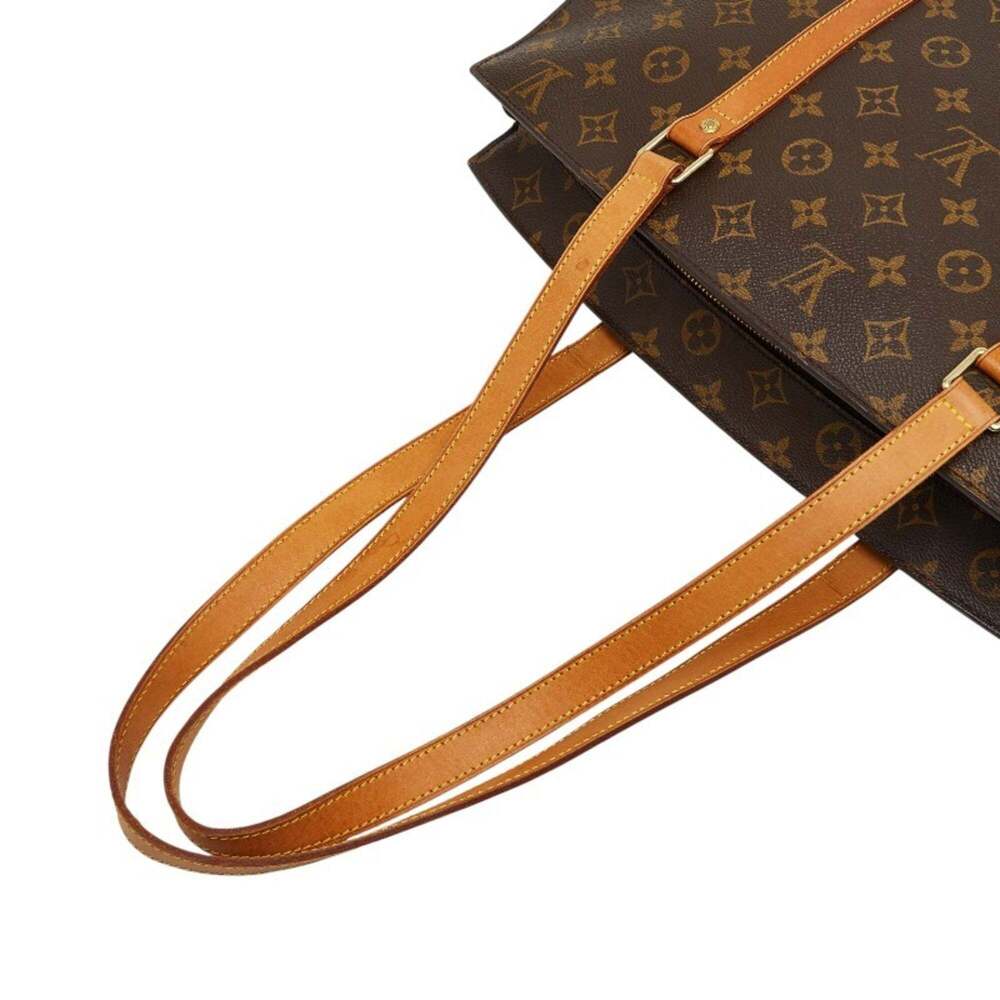 LOUIS VUITTON Authentic Brown Monogram Leather Tote Bag - Picture 9 of 12